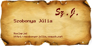 Szobonya Júlia névjegykártya